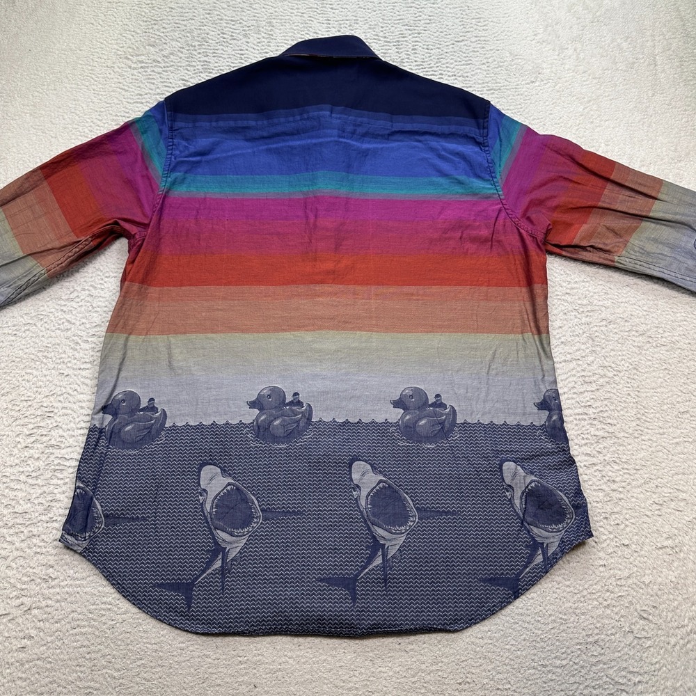 Robert Graham Limited Edition Sheen Shirt Men's Size XL "Rubber Duckies Shark" - Picture 10 of 10